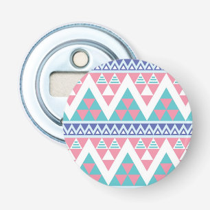 Tribal aztec kleurig patroon button flesopener