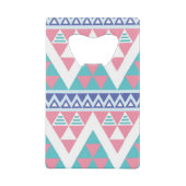 Tribal aztec kleurig patroon creditkaart flessenopener (Voorkant)