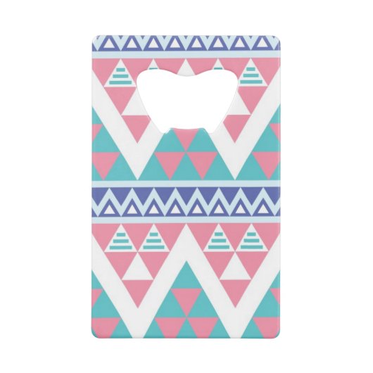 Tribal aztec kleurig patroon creditkaart flessenopener (Voorkant)