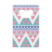 Tribal aztec kleurig patroon creditkaart flessenopener (Achterkant)
