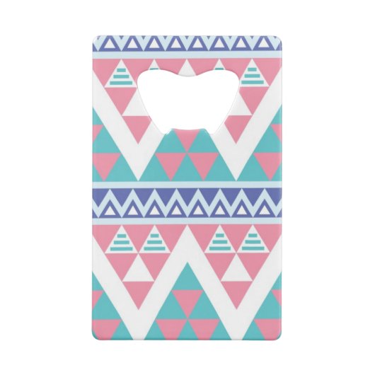 Tribal aztec kleurig patroon creditkaart flessenopener (Achterkant)