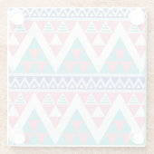 Tribal aztec kleurig patroon glazen onderzetter (Achterkant)