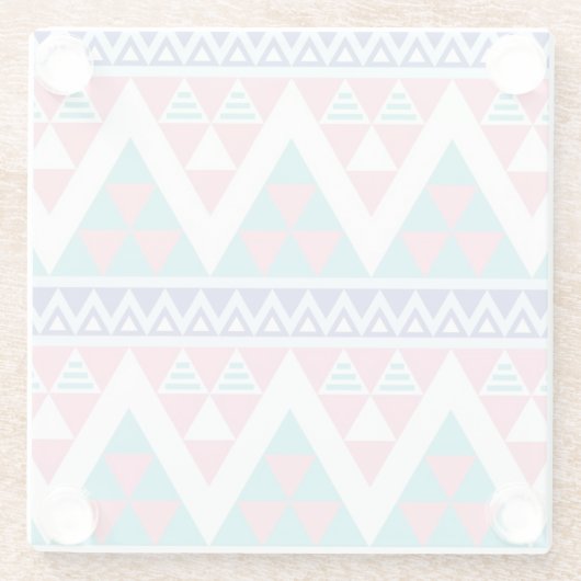 Tribal aztec kleurig patroon glazen onderzetter (Achterkant)
