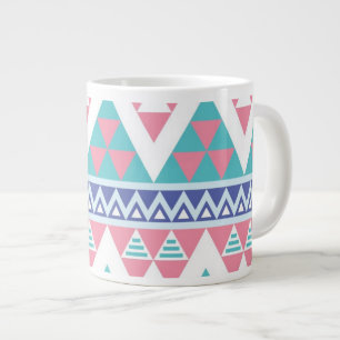 Tribal aztec kleurig patroon grote koffiekop