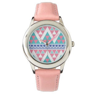 Tribal aztec kleurig patroon horloge