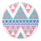 Tribal aztec kleurig patroon keramische knop (Voorkant)