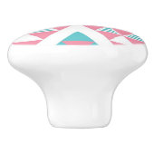 Tribal aztec kleurig patroon keramische knop (Zijkant)