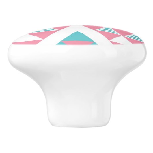 Tribal aztec kleurig patroon keramische knop (Zijkant)