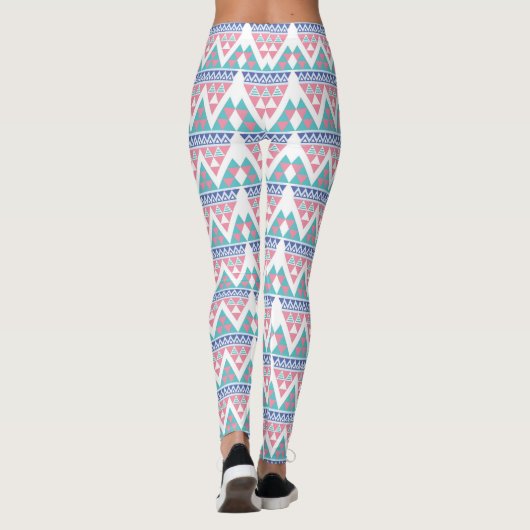 Tribal aztec kleurig patroon leggings (Achterkant)