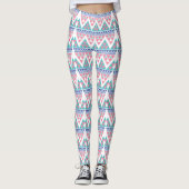Tribal aztec kleurig patroon leggings (Voorkant)
