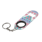 Tribal aztec kleurig patroon sleutelhanger flessenopener (Voorkant Gekanteld)