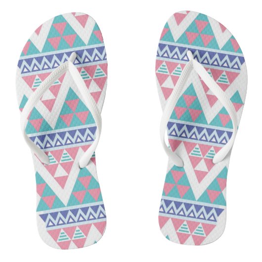 Tribal aztec kleurig patroon teenslippers (Voetbed)