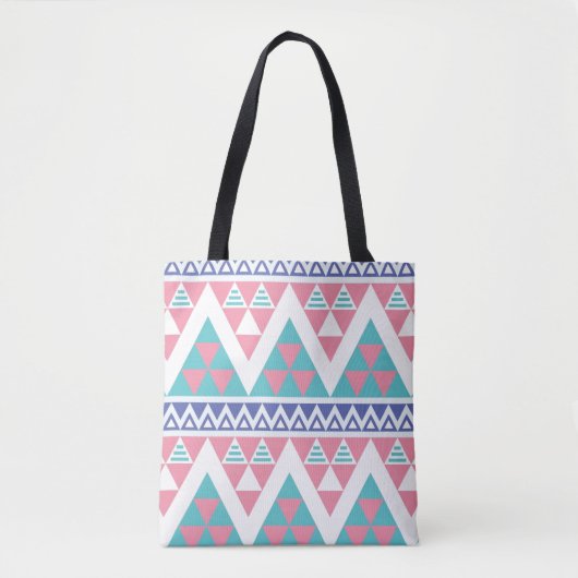 Tribal aztec kleurig patroon tote bag (Voorkant)