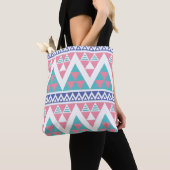 Tribal aztec kleurig patroon tote bag (Dichtbij)