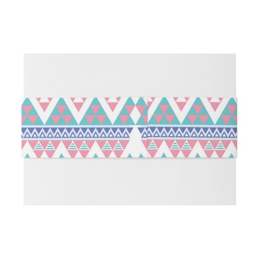 Tribal aztec kleurig patroon uitnodigingen wikkel (Achterkant Voorbeeld)