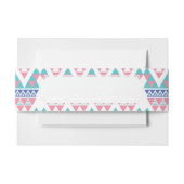 Tribal aztec kleurig patroon uitnodigingen wikkel (Voorkant Voorbeeld)