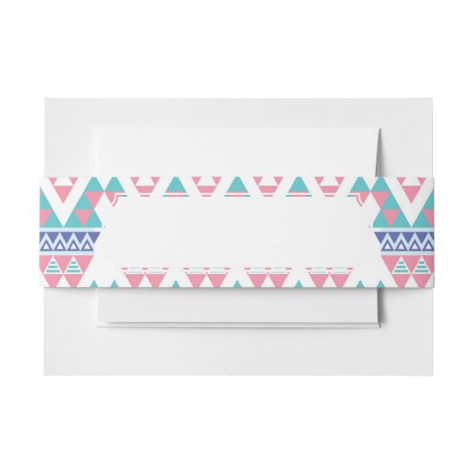 Tribal aztec kleurig patroon uitnodigingen wikkel (Voorkant Voorbeeld)