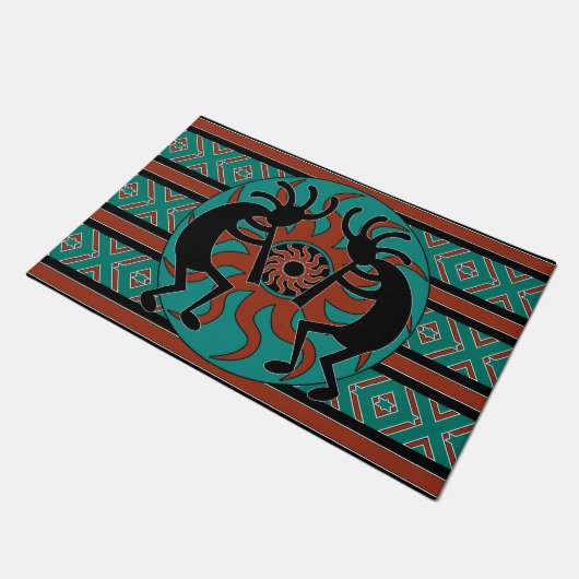 Tribal Aztec Kokopelli zuidwest ontwerp Deurmat (Schuin)