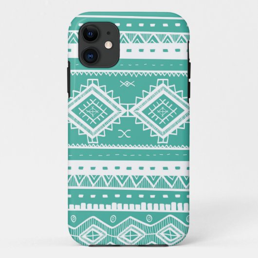 Tribal Aztec Lace Pattern (aquamarine) Case-Mate iPhone Case (Achterkant)