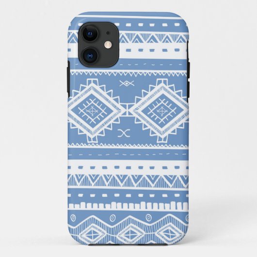 Tribal Aztec Lace Pattern (periwinkle blauw) Case-Mate iPhone Case (Achterkant)