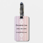 Tribal aztec ombre patroon bagagelabel (Achterkant verticaal)