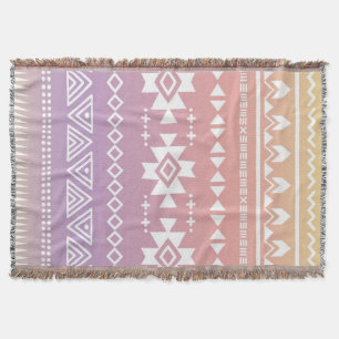 Tribal aztec ombre patroon deken