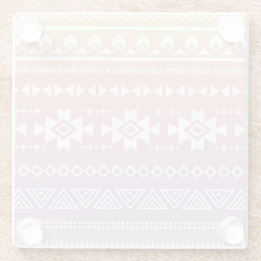 Tribal aztec ombre patroon glazen onderzetter (Achterkant)