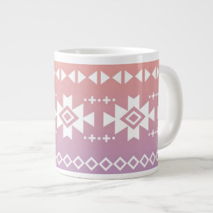 Tribal aztec ombre patroon grote koffiekop
