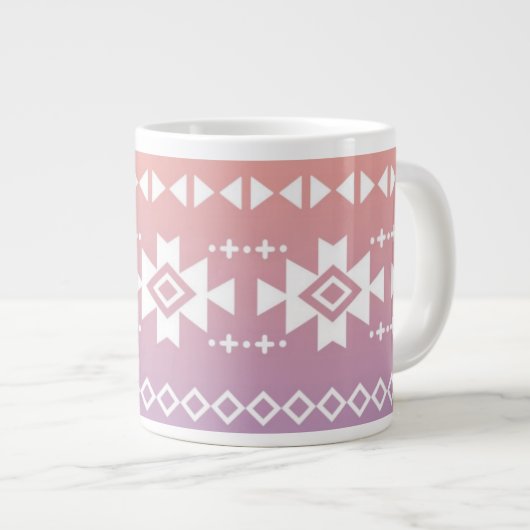 Tribal aztec ombre patroon grote koffiekop (Voorkant rechts)