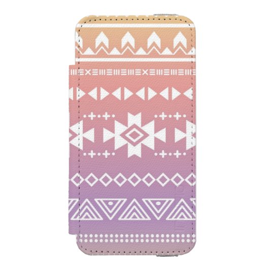 Tribal aztec ombre patroon incipio iPhone portemonnee hoesje (Voorkant Agenda)