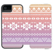 Tribal aztec ombre patroon incipio iPhone portemonnee hoesje (Agenda Open)