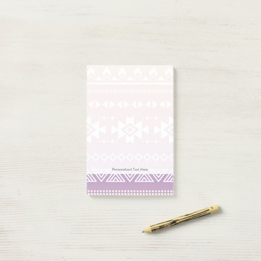Tribal aztec ombre patroon post-it® notes (Op bureau)