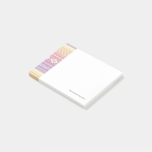 Tribal aztec ombre patroon post-it® notes (Schuin)