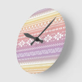 Tribal aztec ombre patroon ronde klok (Hoek)