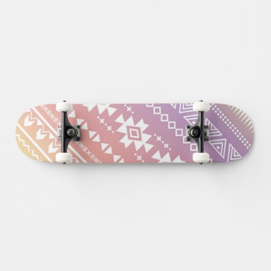 Tribal aztec ombre patroon skateboard (Horizontaal)