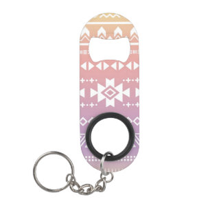 Tribal aztec ombre patroon sleutelhanger flessenopener