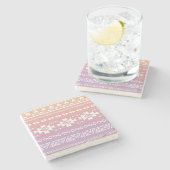 Tribal aztec ombre patroon stenen onderzetter (Zijkant)