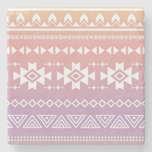Tribal aztec ombre patroon stenen onderzetter (Voorkant)