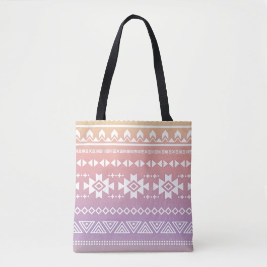 Tribal aztec ombre patroon tote bag (Voorkant)