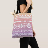 Tribal aztec ombre patroon tote bag (Dichtbij)
