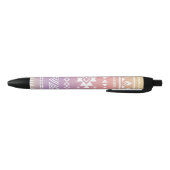 Tribal aztec ombre patroon zwarte inkt pen (Bodem)