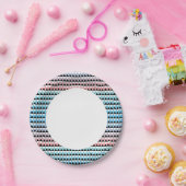 Tribal Aztec Ombre Pattern Papieren Bordje (Feest)