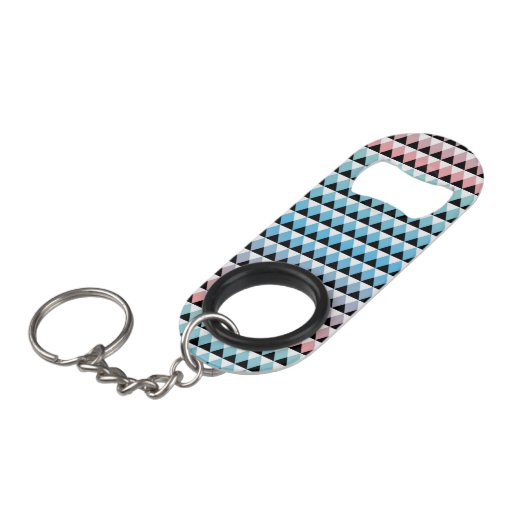 Tribal Aztec Ombre Pattern Sleutelhanger Flessenopener (Voorkant Gekanteld)