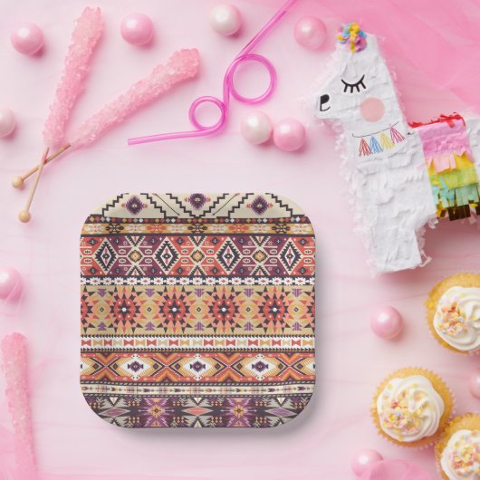 Tribal Aztec Papieren Bordje (Feest)