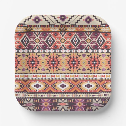 Tribal Aztec Papieren Bordje (Voorkant)