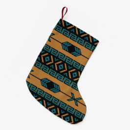 Tribal Aztec Patroon Zuidwest Kerstmis Kerstmis Kleine Kerstsok
