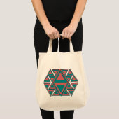 Tribal Aztec Pattern Cotton Grocery Canvas tas (Voorkant (product))