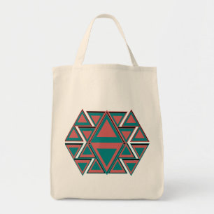 Tribal Aztec Pattern Cotton Grocery Canvas tas