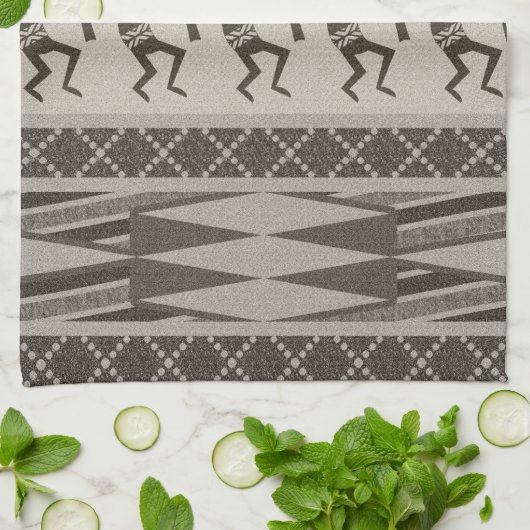 Tribal Aztec Pattern Kokopelli Southwest Theedoek (Gevouwen)