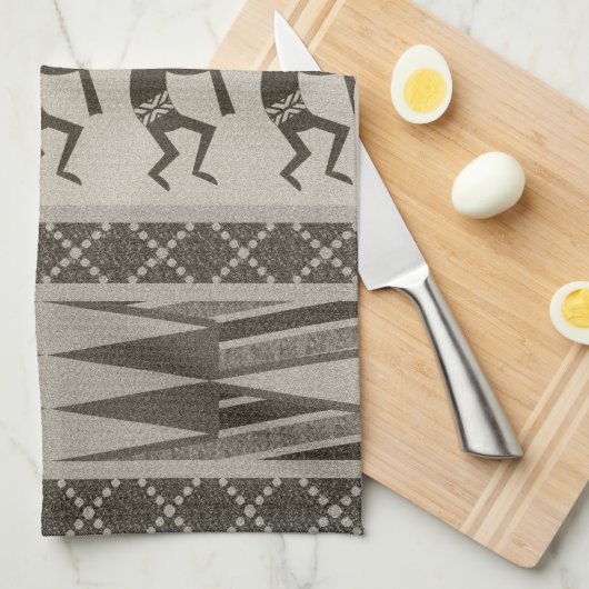 Tribal Aztec Pattern Kokopelli Southwest Theedoek (Quarter Fold)